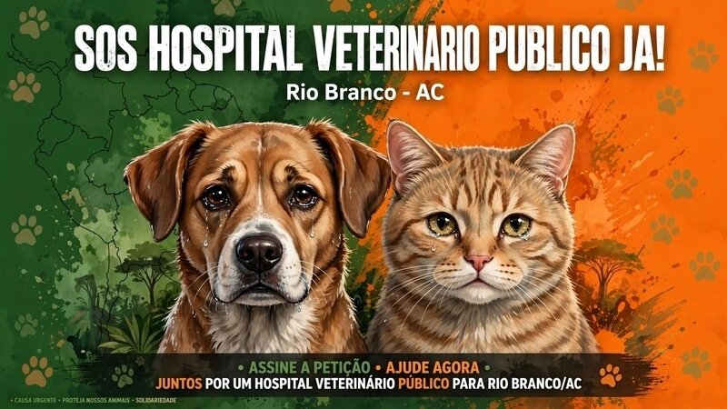 Hospital veterinário público Gratuito já em Rio Branco - AC
