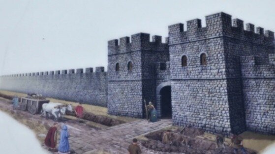Rebuild a part of Hadrian's Wall for Tourism and Education