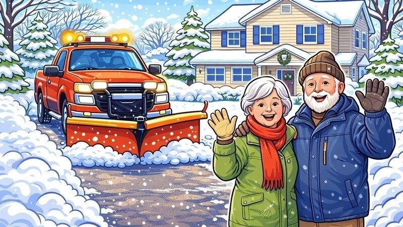 Provide driveway snow plows for Farmingdale residents