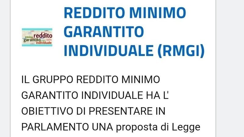 Firma Ora La Legge di Iniziativa Popolare Reddito Minimo Garantito Individuale. Non attendere!!!