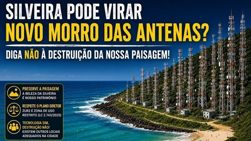 Proibir antenas de celulares nos Morros da Praia do Silveira