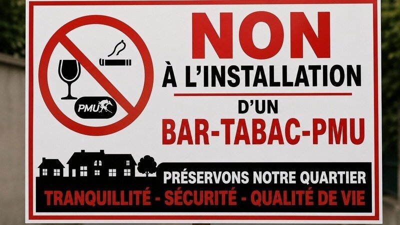 NON A L'INSTALLATION D'UN BAR-TABAC-PMU DANS NOTRE QUARTIER