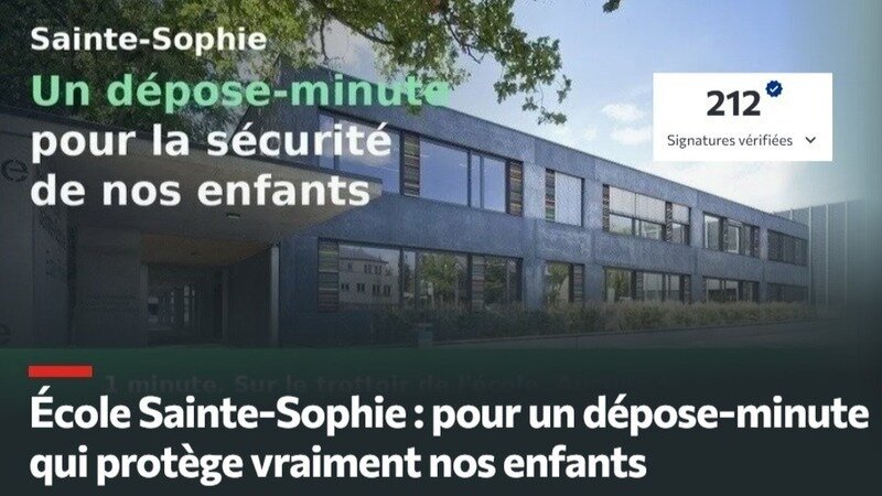 DeposeMinuteSainteSophie - 212 signatures en moins de 24h >> Obtenez plus de signatures !