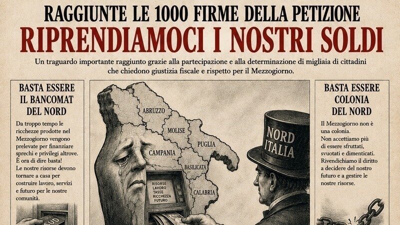 1000 firme raggiunte