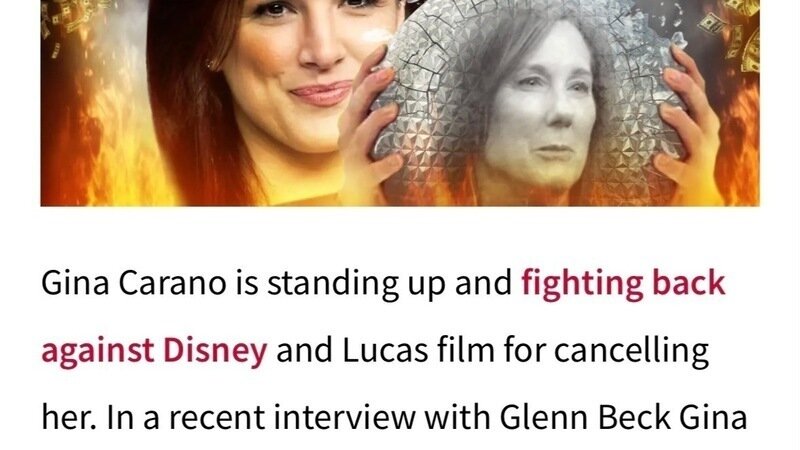 Gina Carano Suing Disney and Says Disney Put Her Life in Danger