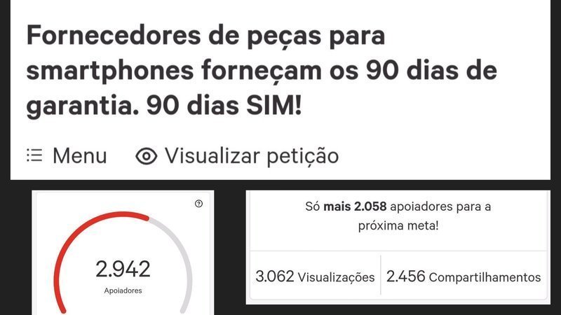 Garantia de peças de celulares que variam de 90 dias á 1 ano e até Vitalícia, sem valores a mais!