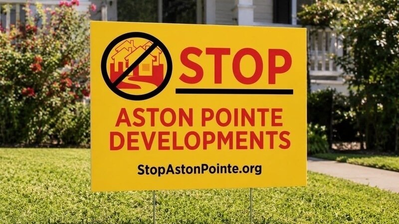 Halt Aston Pointe until questions are answered and studies are completed and reviewed