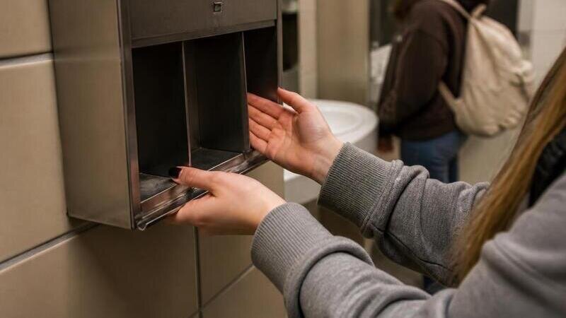 Install feminine dispensers in school bathrooms