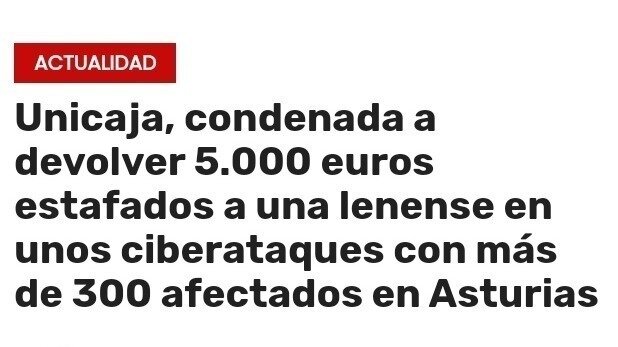 UNICAJA EMPIEZA A PERDER LOS JUICIOS