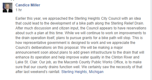 The Sterling Relief linear park project has been officially scrapped.