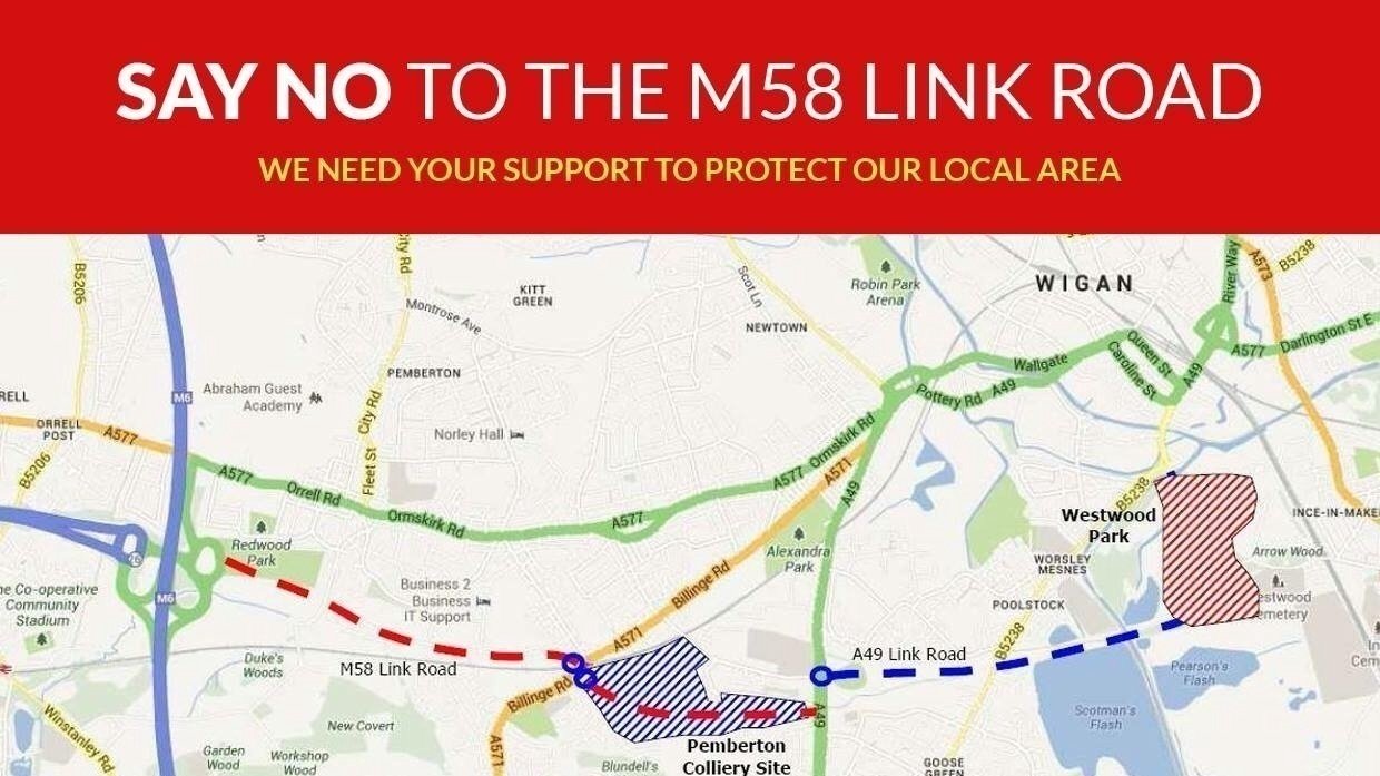 Petition · Say NO to the M58 Link Road! ·