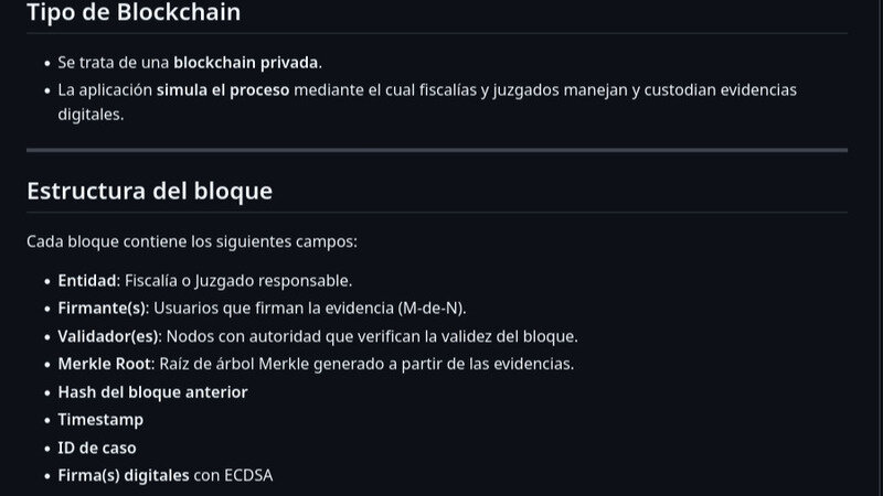 Proyecto evidencia blockchain