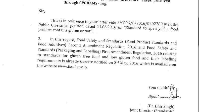 Amendment by FSSAI under process