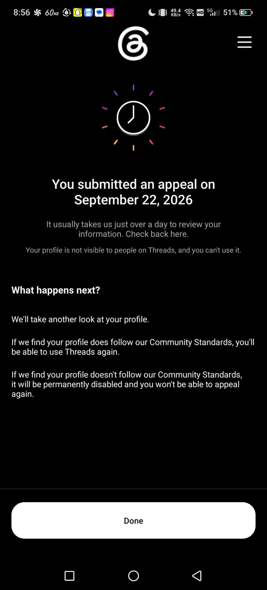 STILL Waiting on Threads Account Suspension Appeal