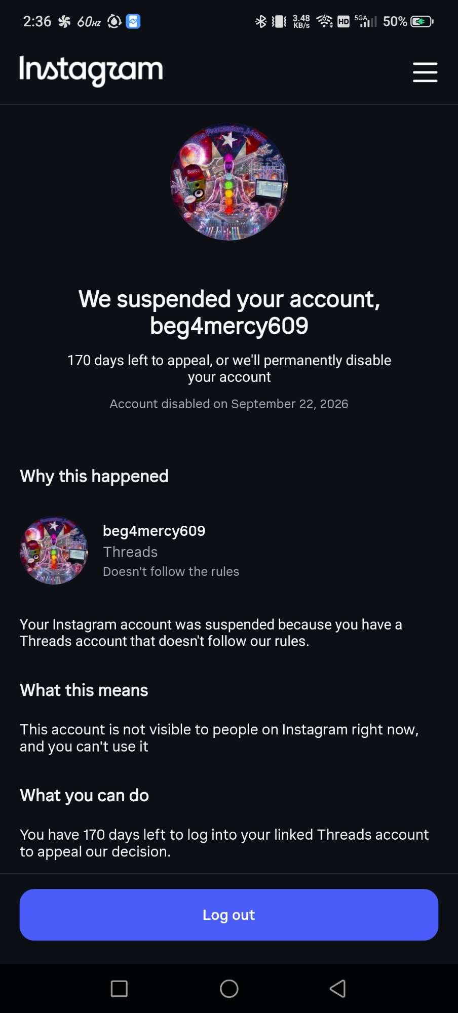 Wrongfully Suspended Threads Account Suspended My Instagram (of course) Too