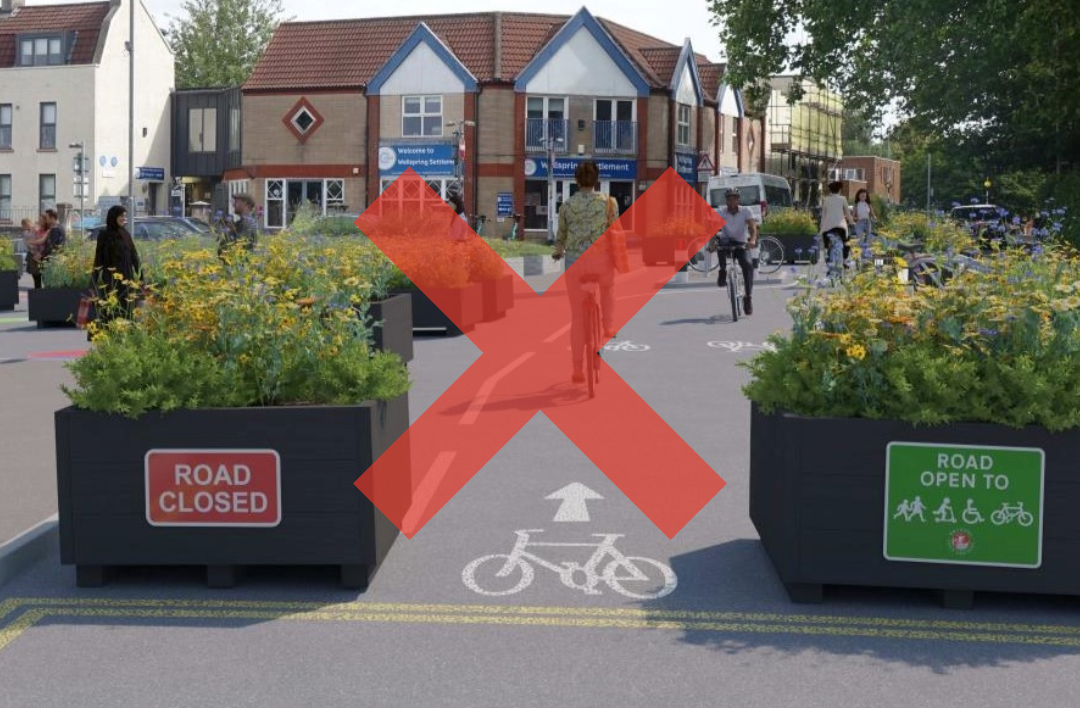 Image of the Road Block proposed for the East Bristol Neighbourhood Scheme.