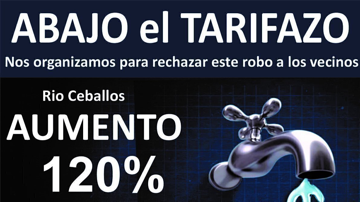 Petición · Rechazo al aumento del 120% en la Tarifa del Agua en Río ...