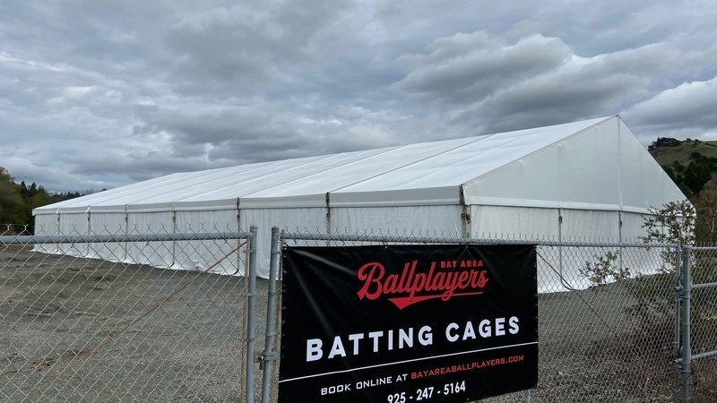 temporary batting cage