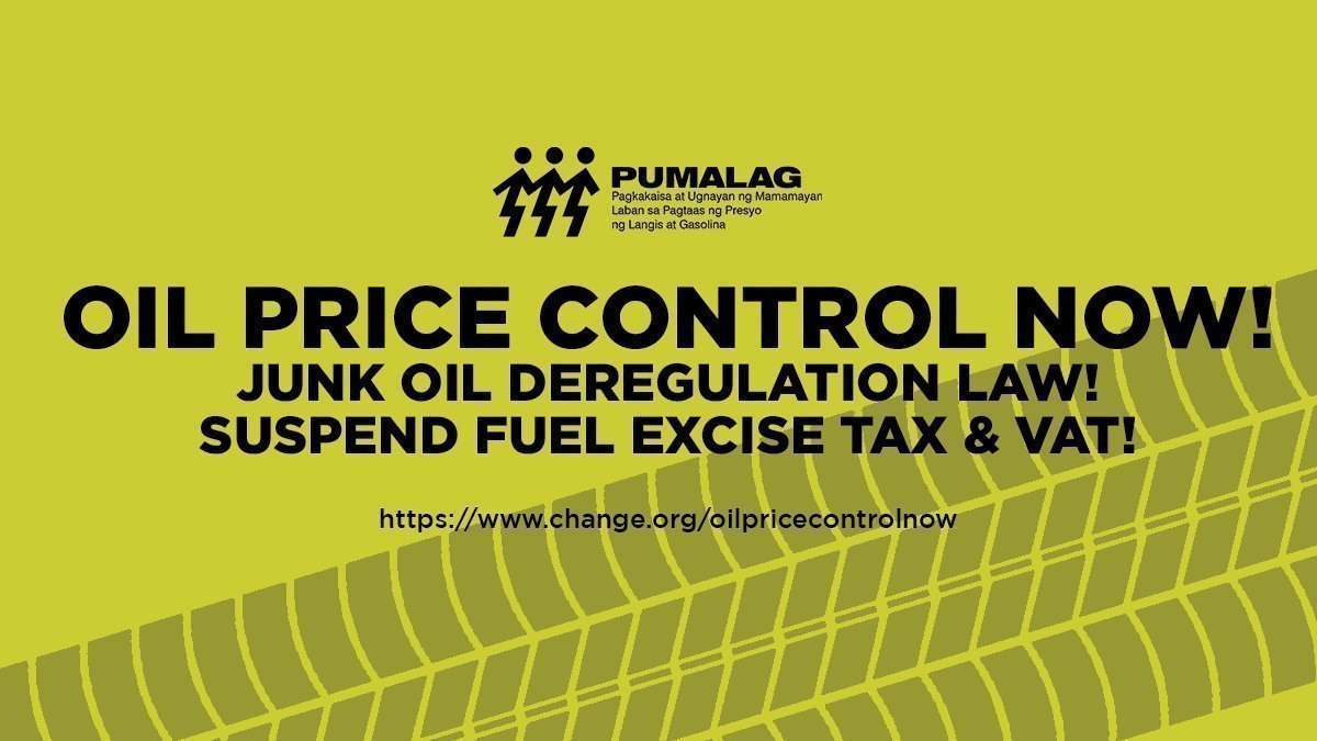 Petition · Oil Price Control Now! Junk Oil Deregulation Law! Suspend