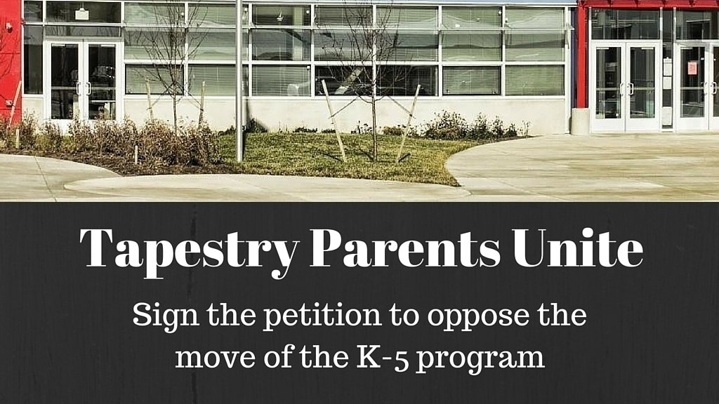Petition · Oppose moving Tapestry Charter School K5 Program out of