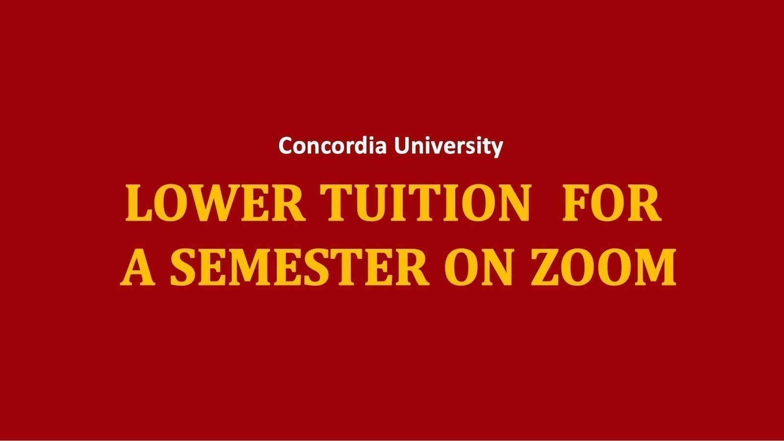 Pétition · Lower Concordia Students' Tuition Fees for a semester on