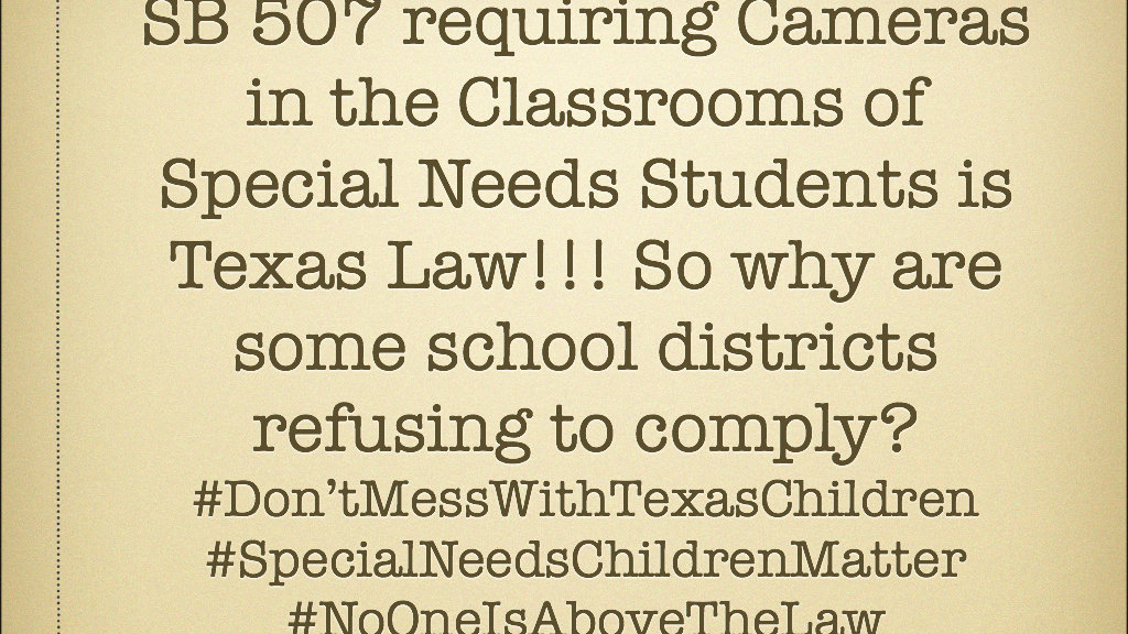Petition Texas Schools Ignoring Texas Law SB507 Cameras In petition-texas-schools-ignoring-texas-law-sb507-cameras-in