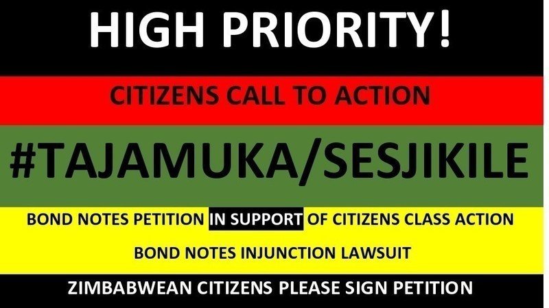 Petition Robert Mugabe Tajamuka Sesjikile Bonds Notes