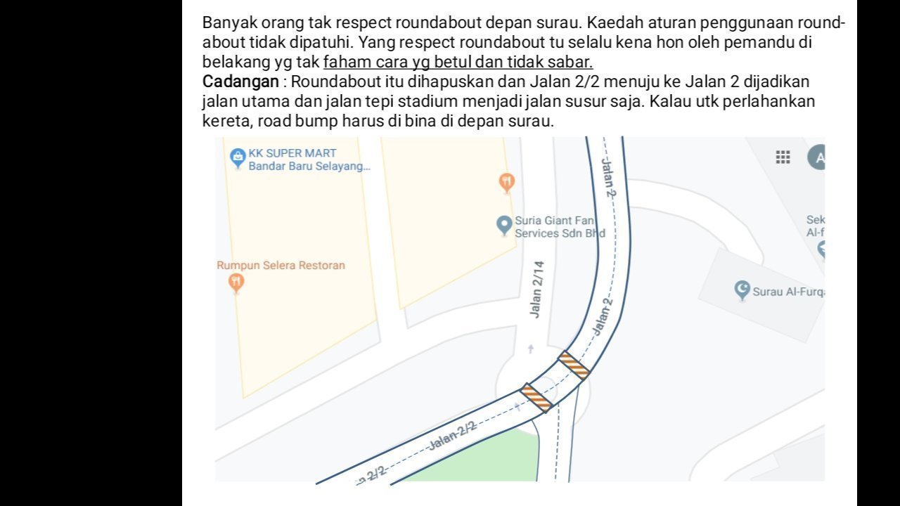Petition Mps Should Demolish The Roundabout In Front Of Surau Al Furqan Change Org