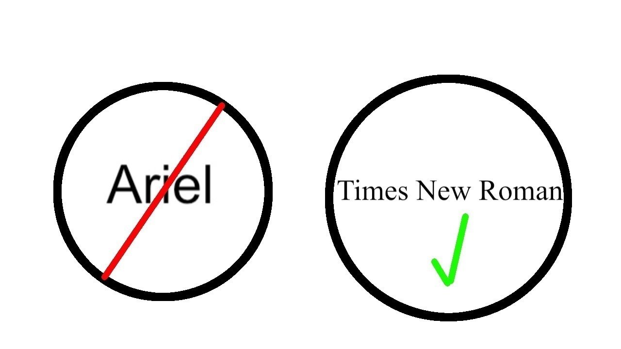 Petition · Ban Ariel Font & replace with Times New Roman United