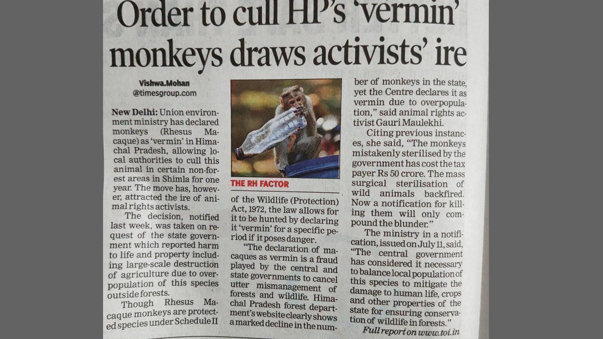 Petition update · Himachal/Union Govt Take Back The Order Of Culling ...