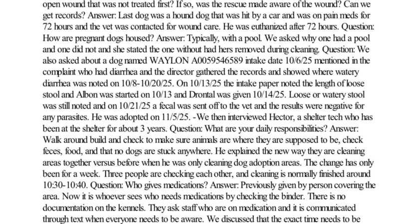 Page 3 of 4 of the OFFICIAL INVESTIGATION