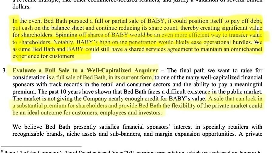 Petition · Vote of NO confidence in Bed Bath and Beyond Board Sell to