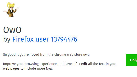 Petition · Bring back the OwO extension to Google Chrome. - United