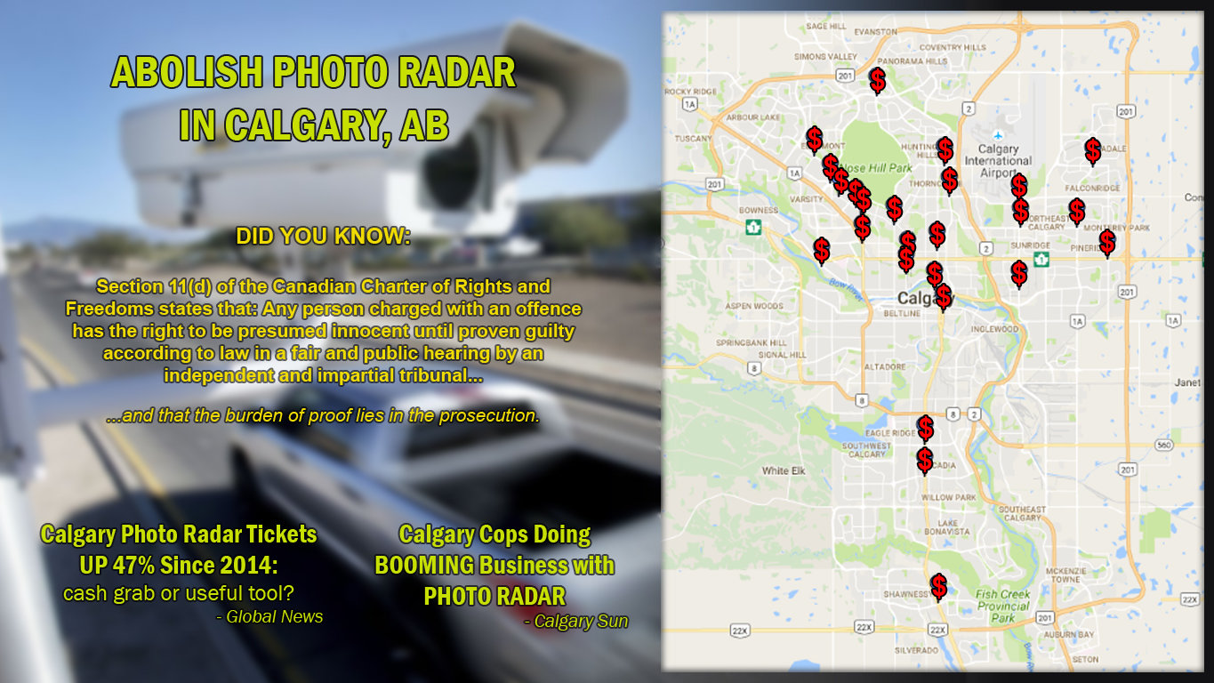 Petition · Abolish Calgary Photo Radar Cameras Canada ·