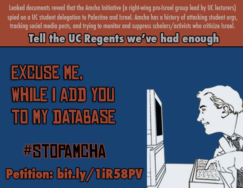 Petition · Investigate Amcha Initiative Spying and Intimidation of UC