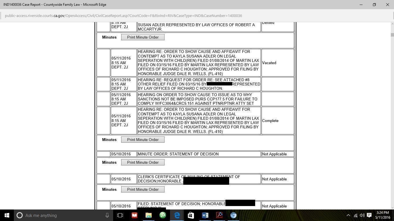 Petition update · Judge Wells sets OSC against attorneys with false CCP