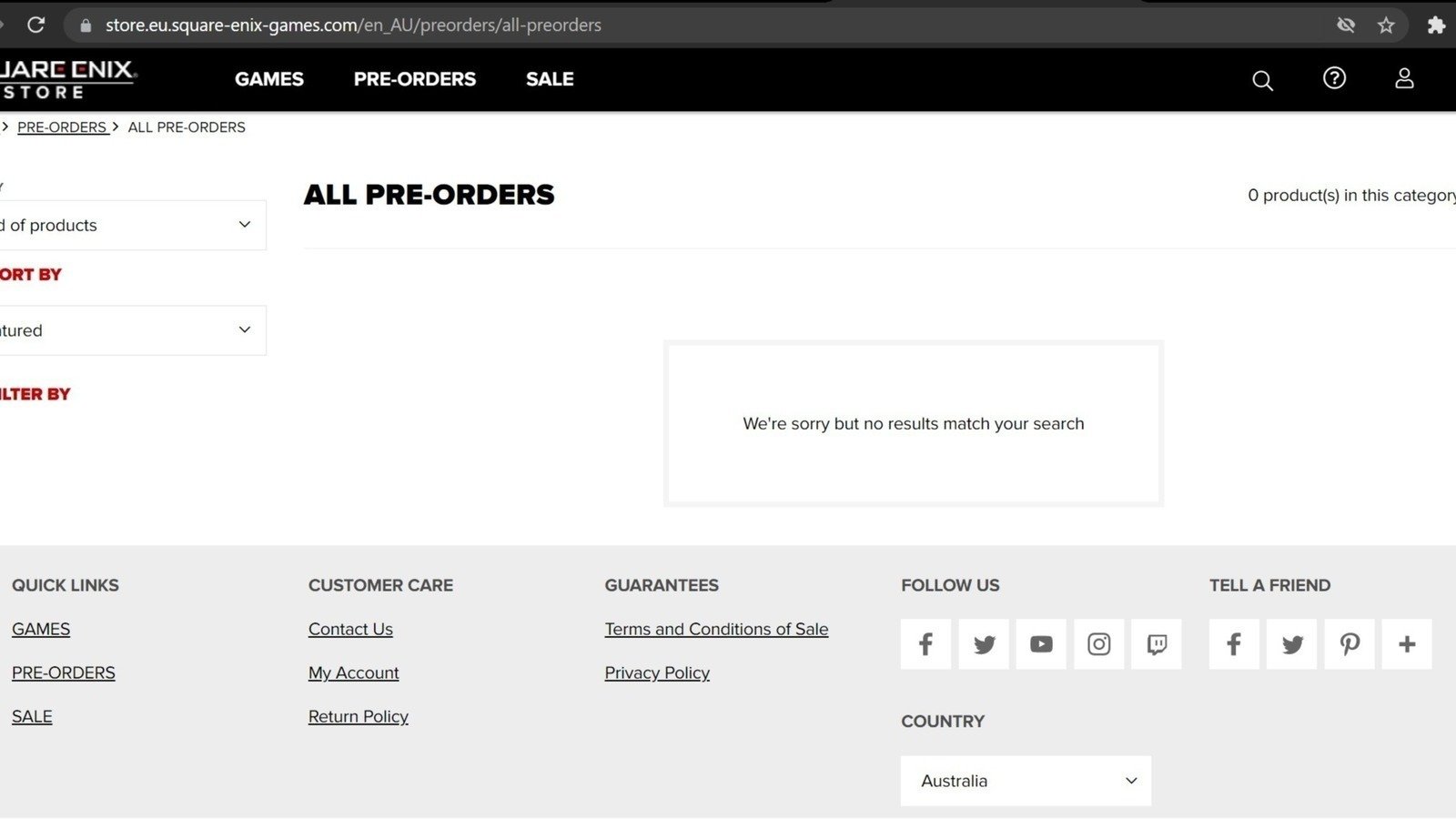 Petition · Grant Australian/New Zealand access to the FULL Square Enix