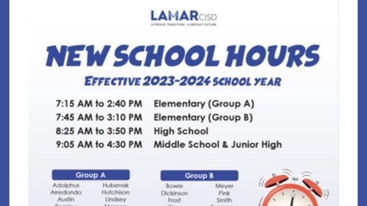 Petition CHANGE LAMAR CISD SCHOOL HOURS Change Petition CHANGE LAMAR CISD SCHOOL HOURS Change