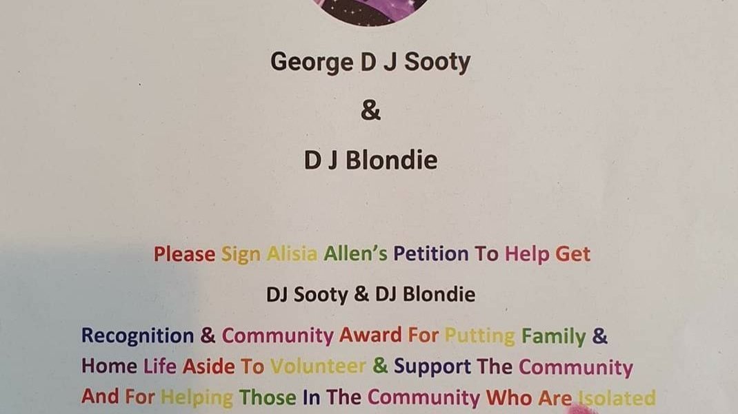 Petition Community Award DJ Sooty DJ Blondie United Kingdom petition-community-award-dj-sooty-dj-blondie-united-kingdom