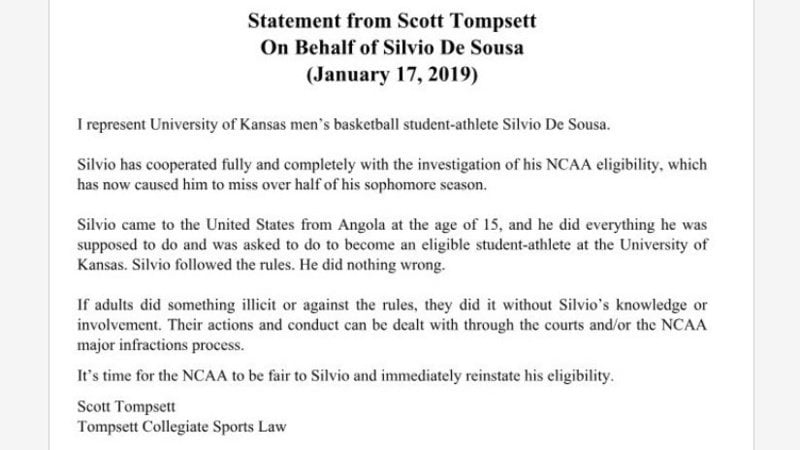 Eligible But Got Nothing Hundreds Of >> Petition Make Silvio De Sousa Eligible To Play For Ku Again Eligible But Got Nothing Hundreds Of >> Petition Make Silvio De Sousa Eligible To Play For Ku Again
