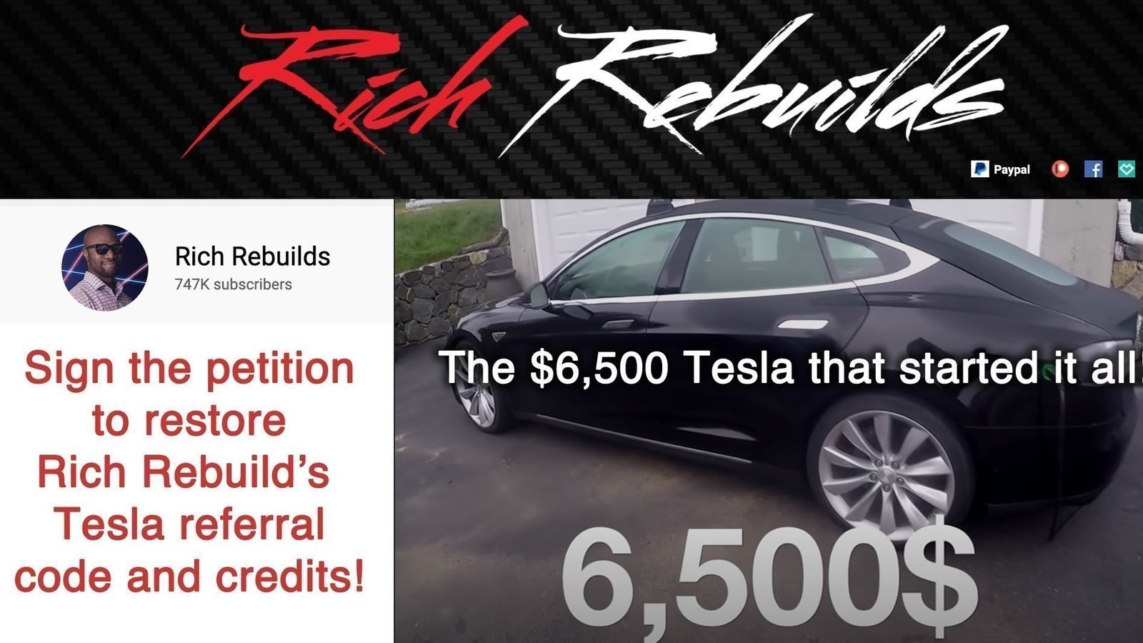 Petition Restore Rich Rebuild S Tesla Referral Code And Credits United States Change Org Petition Restore Rich Rebuild S Tesla Referral Code And Credits United States Change Org
