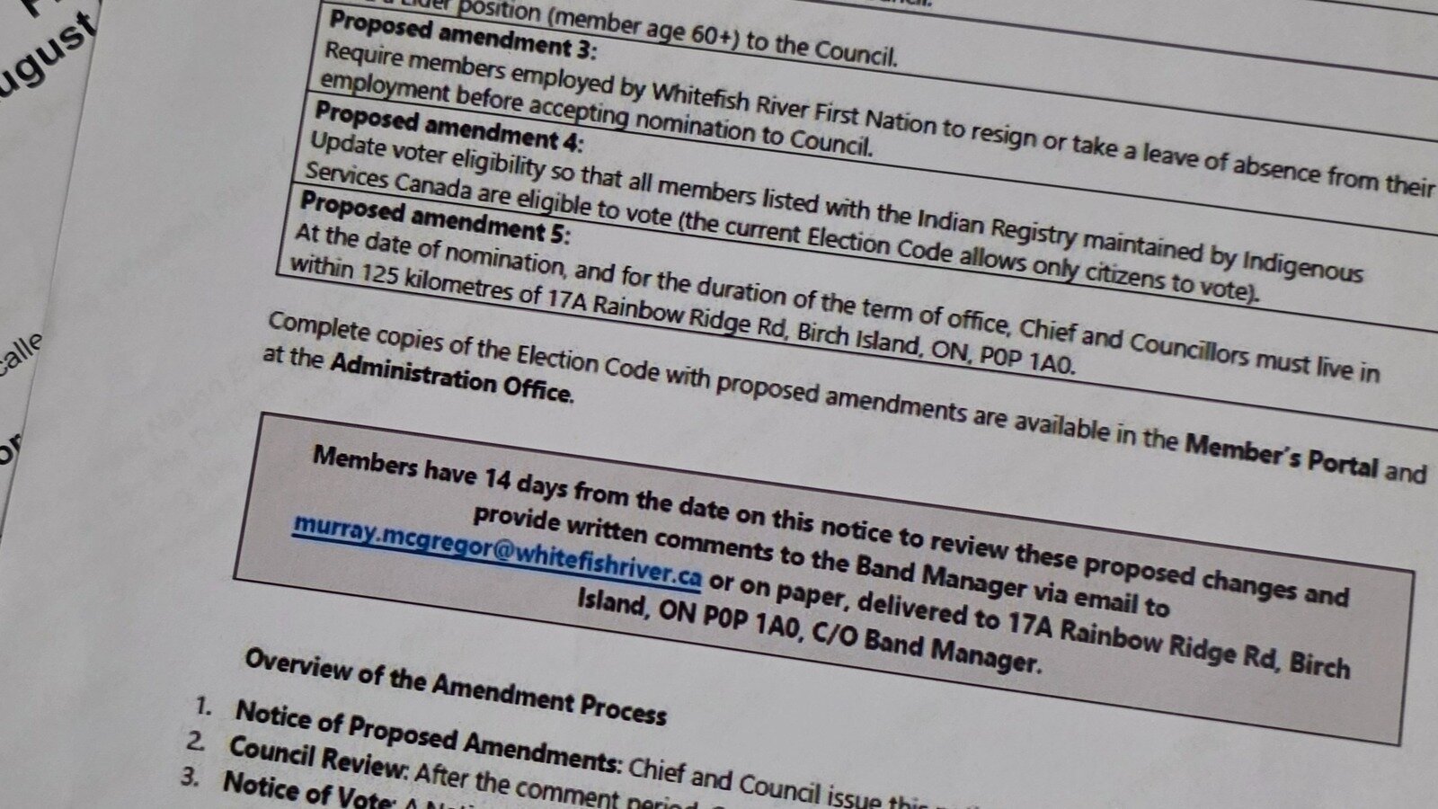 Petition · Petition for WRFN Voter Reform - Birch Island, Canada ...