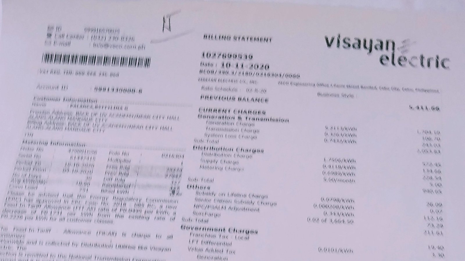 Petition · Visayan Electric Co. (VECO), ECQ Overbilling REFUND Now