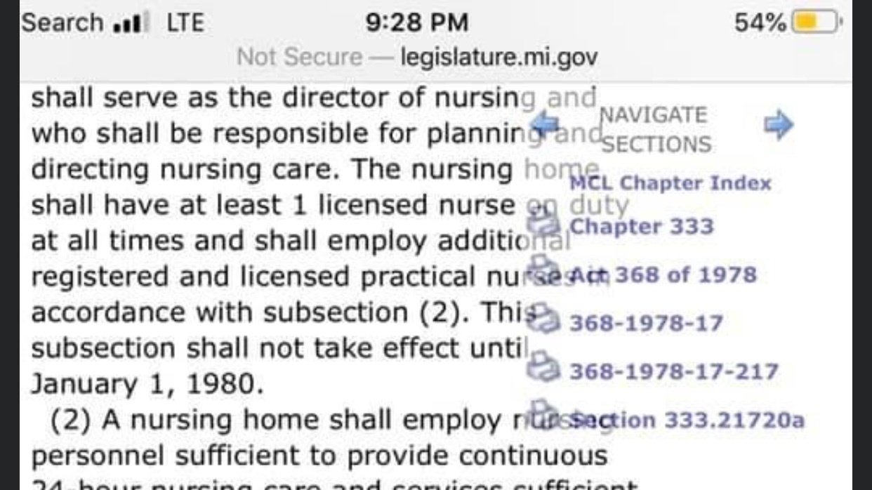 Petition · A change in staffing ratios in the state of Michigan for