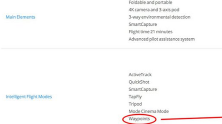 dji mavic air waypoints