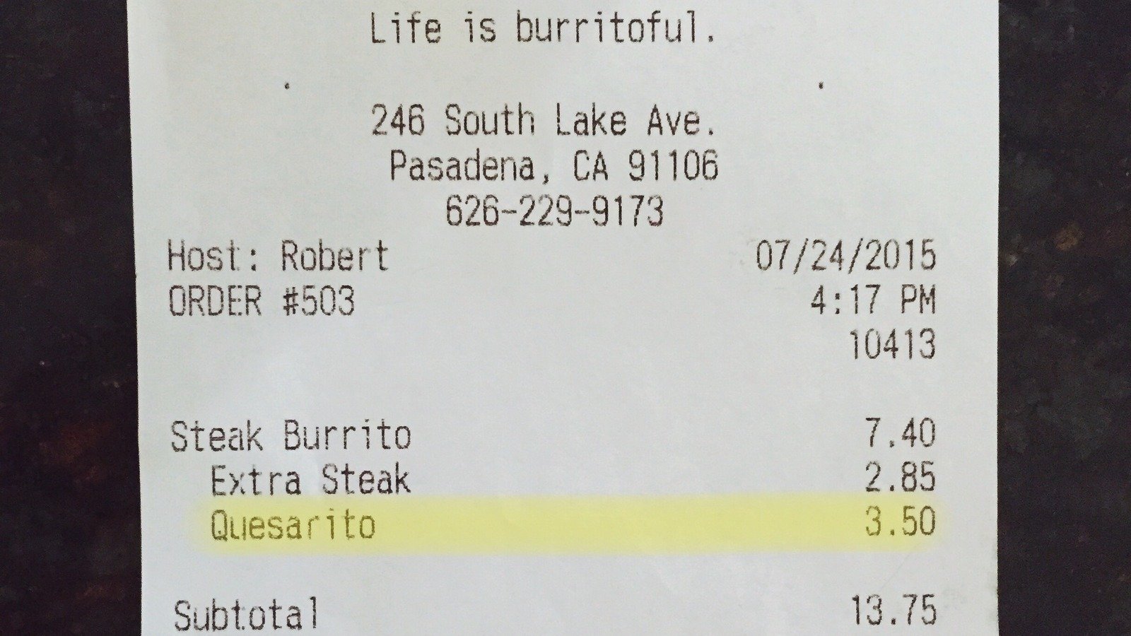 Petition · Have Chipotle remove the 3.50 charge for a "quesarito" Denver, United States