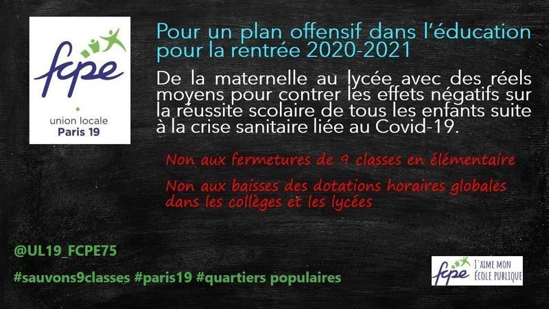 Petition Pour Une Rentree Scolaire 21 Sereine Pour Les Familles Du 19eme Arrondissement Change Org
