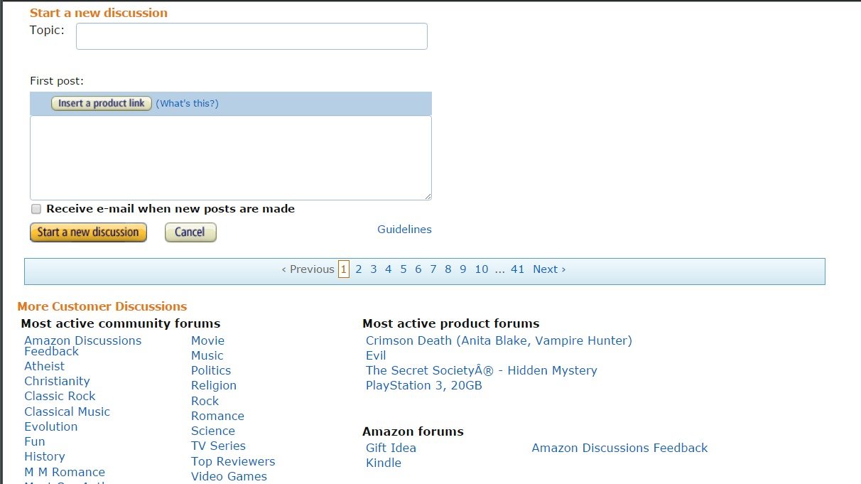Petition · Encourage Amazon to vastly improve their discussion boards ...