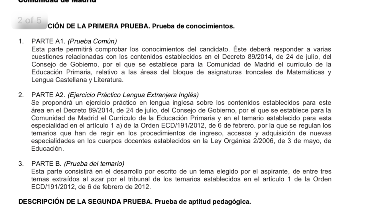 Petición · Práctico inglés oposiciones Madrid 2019. Expone/solicita ...