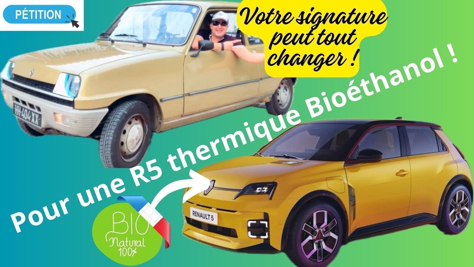 Pétition · Renault, on veut une R5 thermique bioéthanol 100 français
